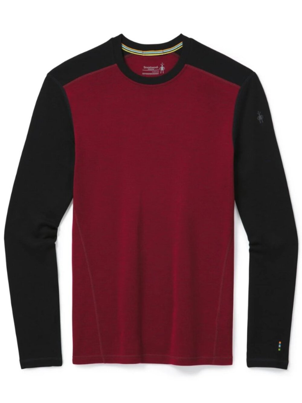 Smartwool Men's Merino 250 Baselayer Crew in Tibetan Red Heather-Black Medium